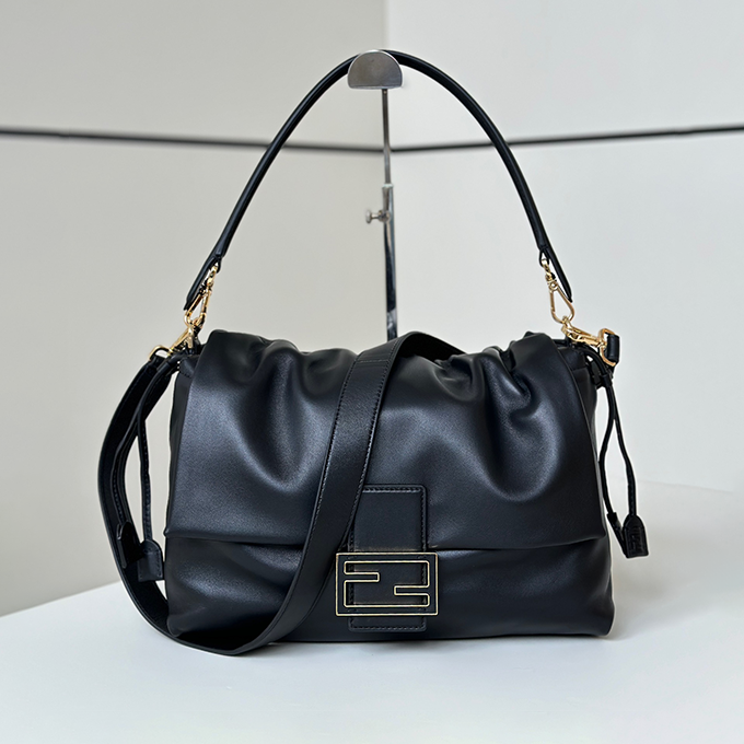 fendi mamma baguette large drawstring flap shoulder handbag